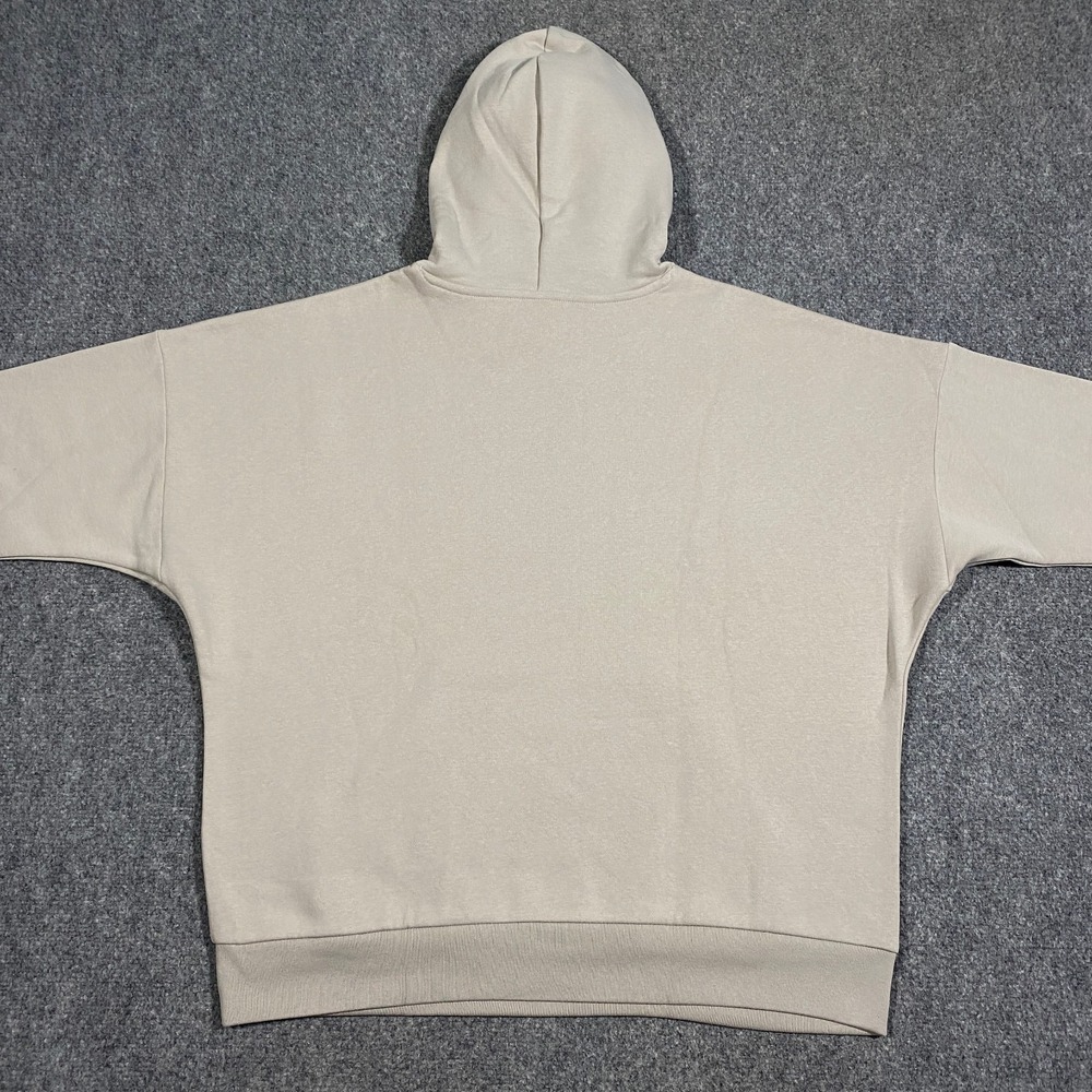 Adidas Trefoil Floral Logo Hoodie Womens XL Beige Pullover Fleece Sweatshirt - Picture 15 of 16